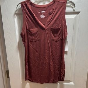 Sonoma Red Tank Top Sleeveless Casual